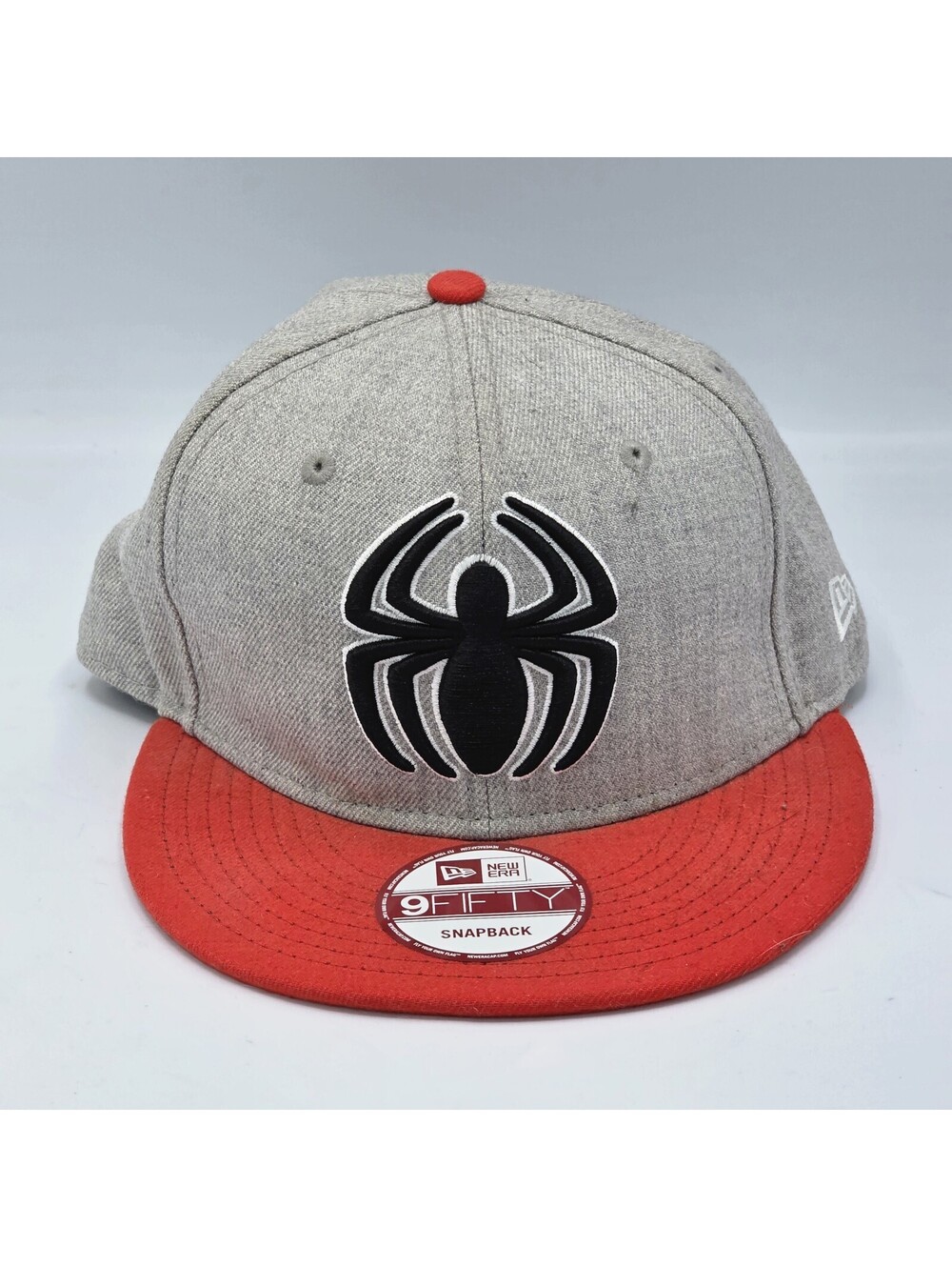 Spiderman Hat New Era 59Fifty Marvel Adult One Sz Fit Most Grey Red Spider EUC